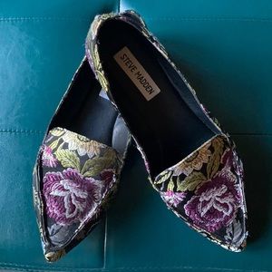 Steve Madden Black Textile Flats